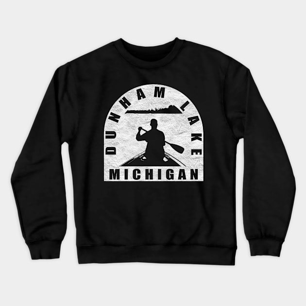 Dunham Lake Canoeing Michigan Crewneck Sweatshirt by BirdsEyeWorks